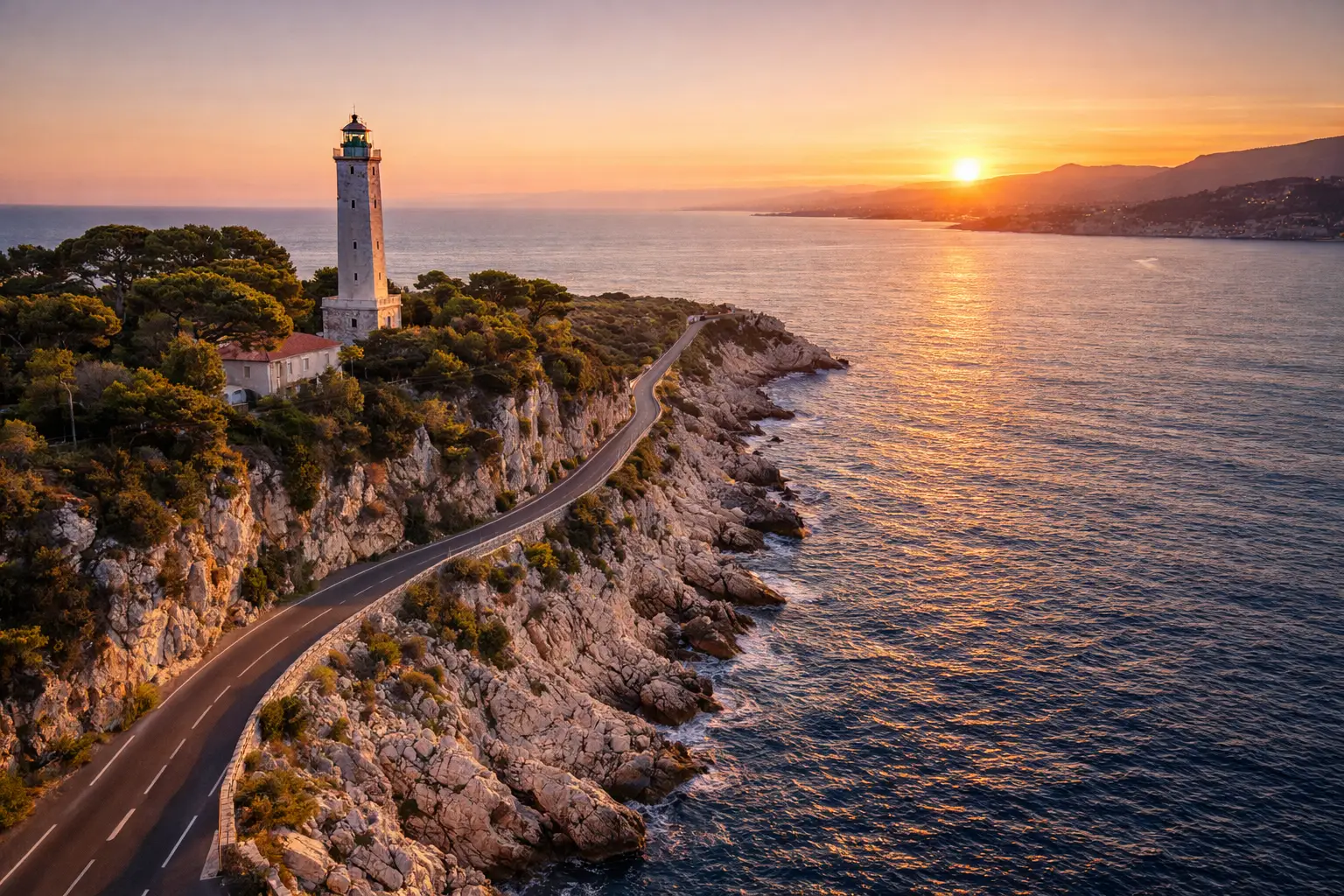 Route côtière vers Monaco